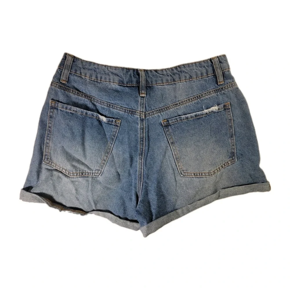 Empyre Melanie Denim Shorts Womens 7 Blue High Rise Cuffed 100% Cotton Jean‎